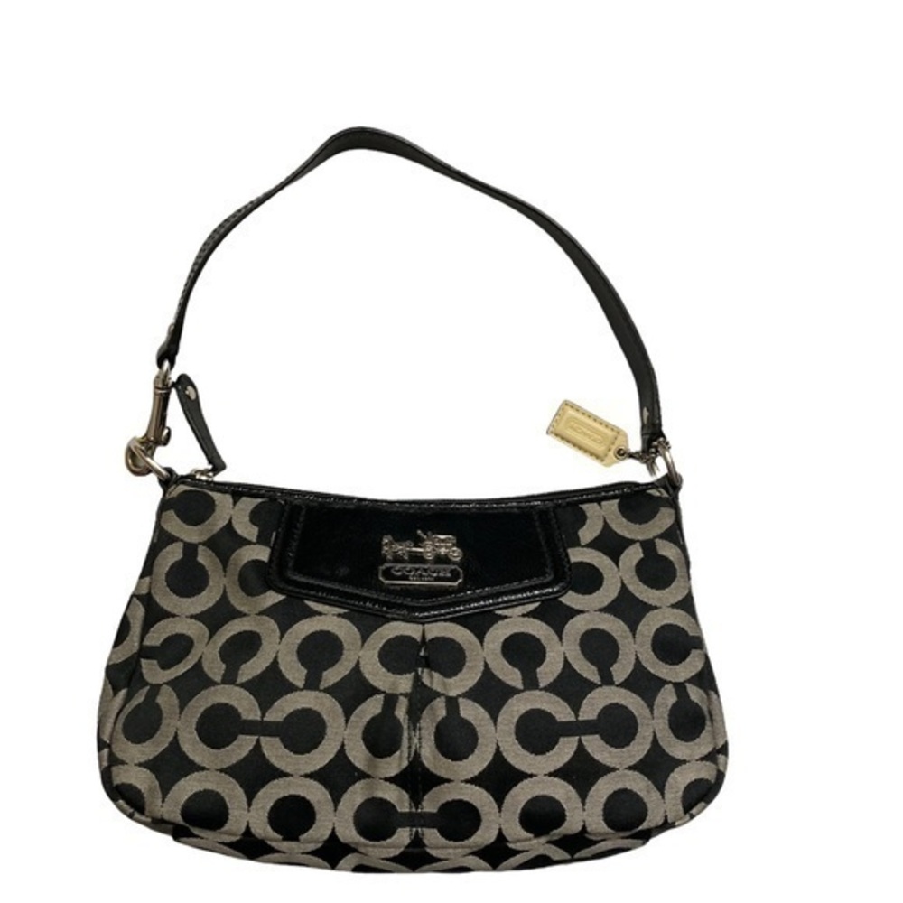 Coach Madison black gray op c mini bag